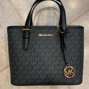 Michael Kors Jet Set Travel Extra-Small Logo Top-Zip Tote Bag